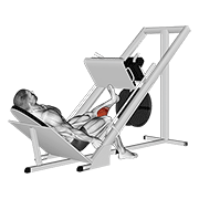 Sled One Leg Calf Press On Leg Press animated exercise demonstration