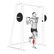 Smith One Leg Floor Calf Raise animated exercise demonstration