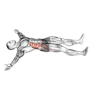 Iron Cross Stretch animated exercise demonstration