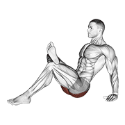 Seated Glute Stretch animated exercise demonstration