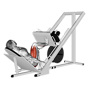 Sled 45 Degrees One Leg Press animated exercise demonstration