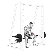 Smith Seated Wrist Curl animated exercise demonstration