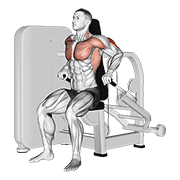 Lever Seated Dip animated exercise demonstration