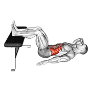 Oblique Crunch V. 2 animated exercise demonstration