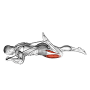 Intermediate Hip Flexor And Quad Stretch animated exercise demonstration