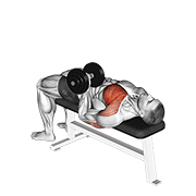 Dumbbell One Arm Reverse Grip Press animated exercise demonstration