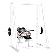 Smith Machine Decline Close Grip Bench Press animated exercise demonstration