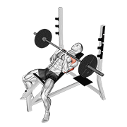Barbell Incline Close Grip Bench Press animated exercise demonstration