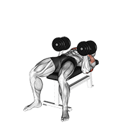 Dumbbell Twisting Bench Press animated exercise demonstration