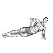Side Bridge Hip Abduction animated exercise demonstration