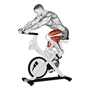 Stationary Bike Run V. 3 animated exercise demonstration