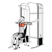 Cable Seated Chest Press animated exercise demonstration