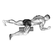Roller Hip Stretch animated exercise demonstration