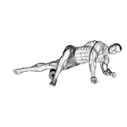 Roller Hip Lat Stretch animated exercise demonstration