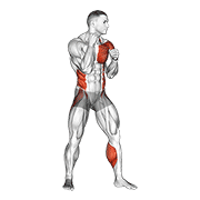 Left Hook. Boxing animated exercise demonstration