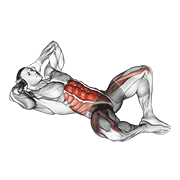 Frog Crunch animated exercise demonstration