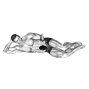 Dumbbell Lying Pronation On Floor animated exercise demonstration
