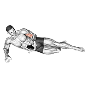 Dumbbell Lying Supination On Floor animated exercise demonstration