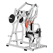 Lever Reverse Grip Lateral Pulldown animated exercise demonstration