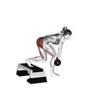 Dumbbell Single Leg Deadlift With Stepbox Support animated exercise demonstration