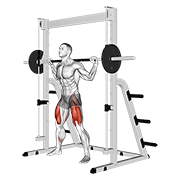 Smith Sumo Squat animated exercise demonstration