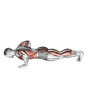 Modified Hindu Push-Up (Male) animated exercise demonstration