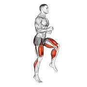 Half Knee Bends (Male) animated exercise demonstration