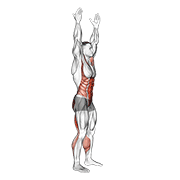 Two Toe Touch (Male) animated exercise demonstration