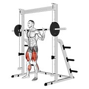 Smith Full Squat animated exercise demonstration