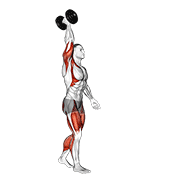 Dumbbell Single Arm Overhead Carry animated exercise demonstration