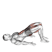 Glute Bridge March animated exercise demonstration