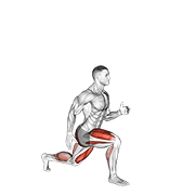 Lunge With Jump animated exercise demonstration