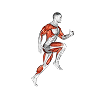 Wheel Run animated exercise demonstration