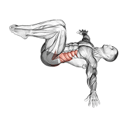Bent Knee Lying Twist (Male) animated exercise demonstration