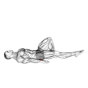 Single Leg Bridge With Outstretched Leg animated exercise demonstration