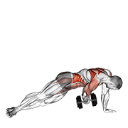 Dumbbell Side Plank With Rear Fly animated exercise demonstration