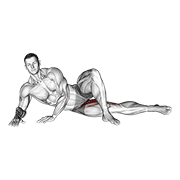 Side Lying Hip Adduction (Male) animated exercise demonstration