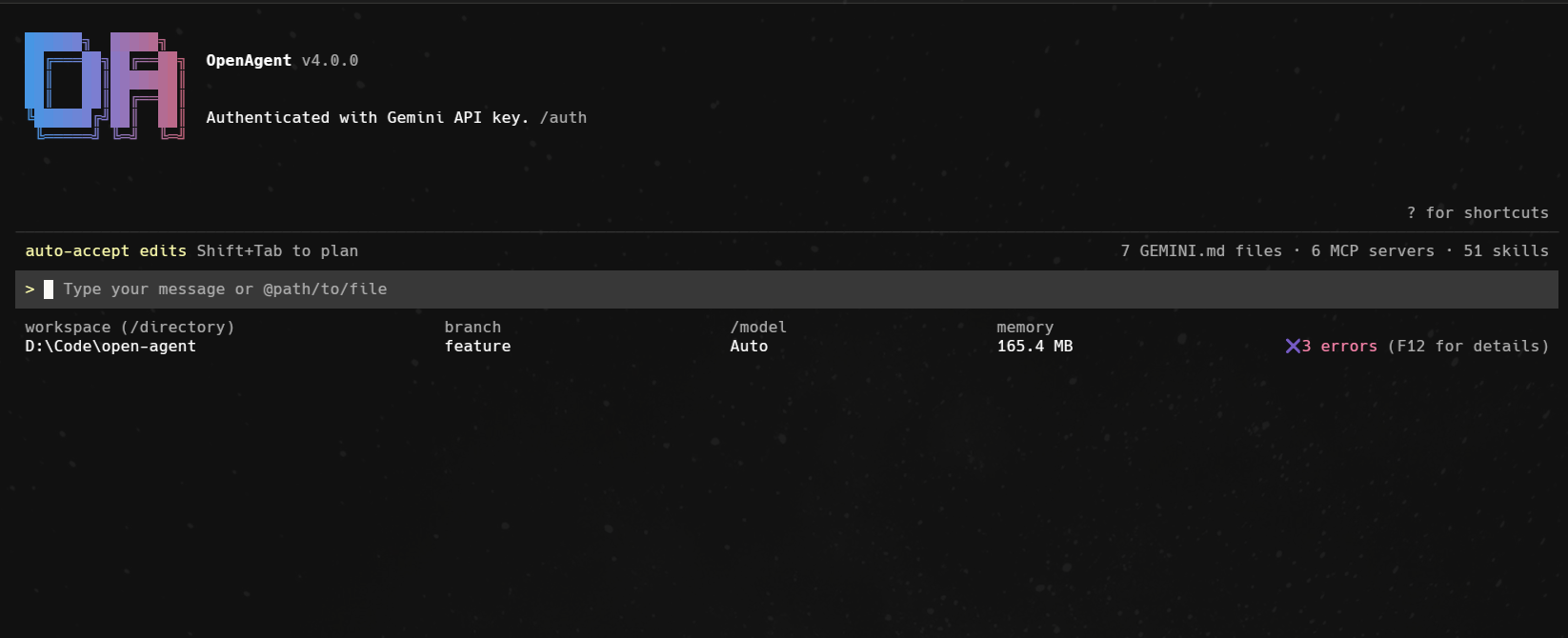 OpenAgent Main UI