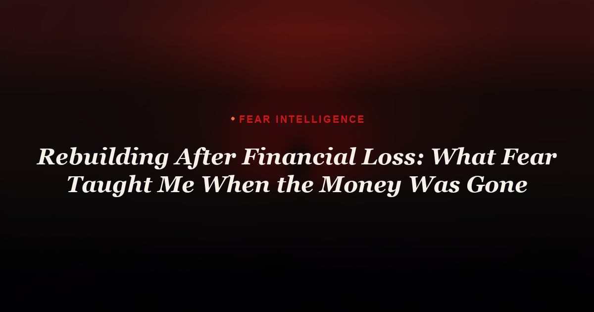 Rebuilding After Financial Loss: What Fear Taught Me When the Money Was Gone