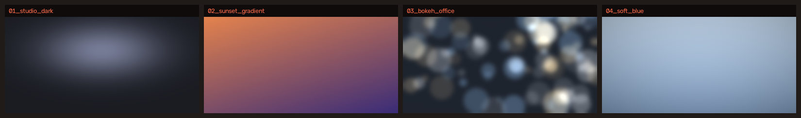 The bundled backgrounds