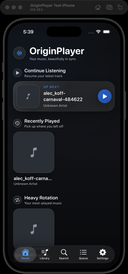 An app under review, unmarked
