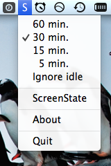 idleSound menu bar
