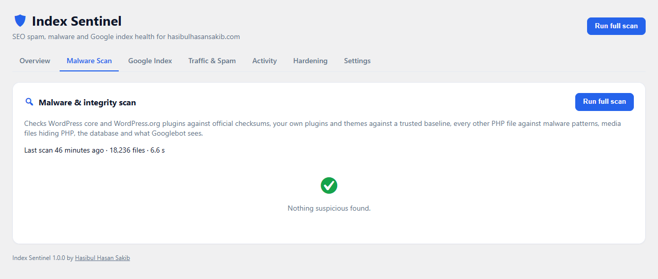 Malware scan