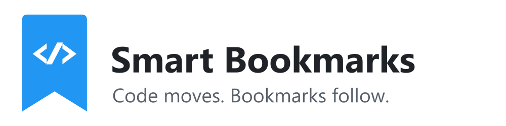 Smart Bookmarks — Code moves. Bookmarks follow.