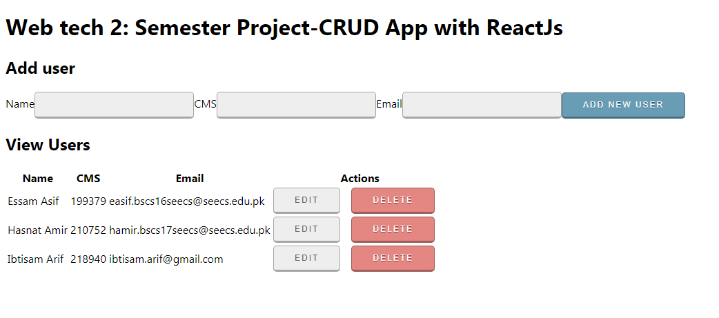 CRUD React