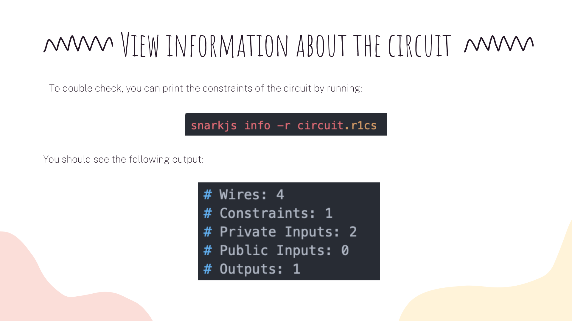 Information about the circuit