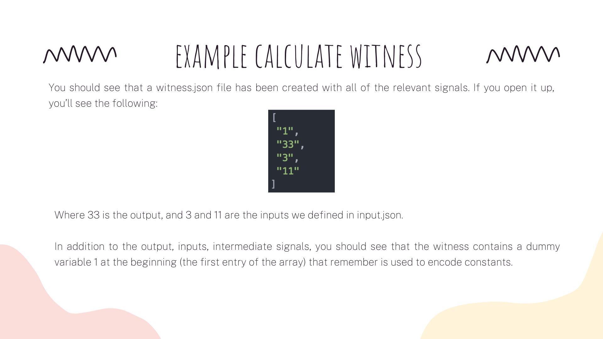 Example calculate witness