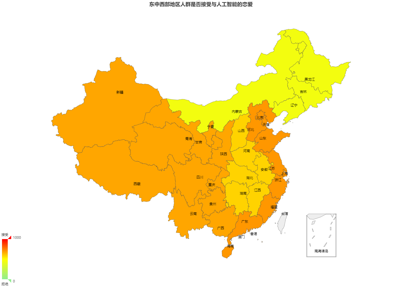 人机恋情接受程度