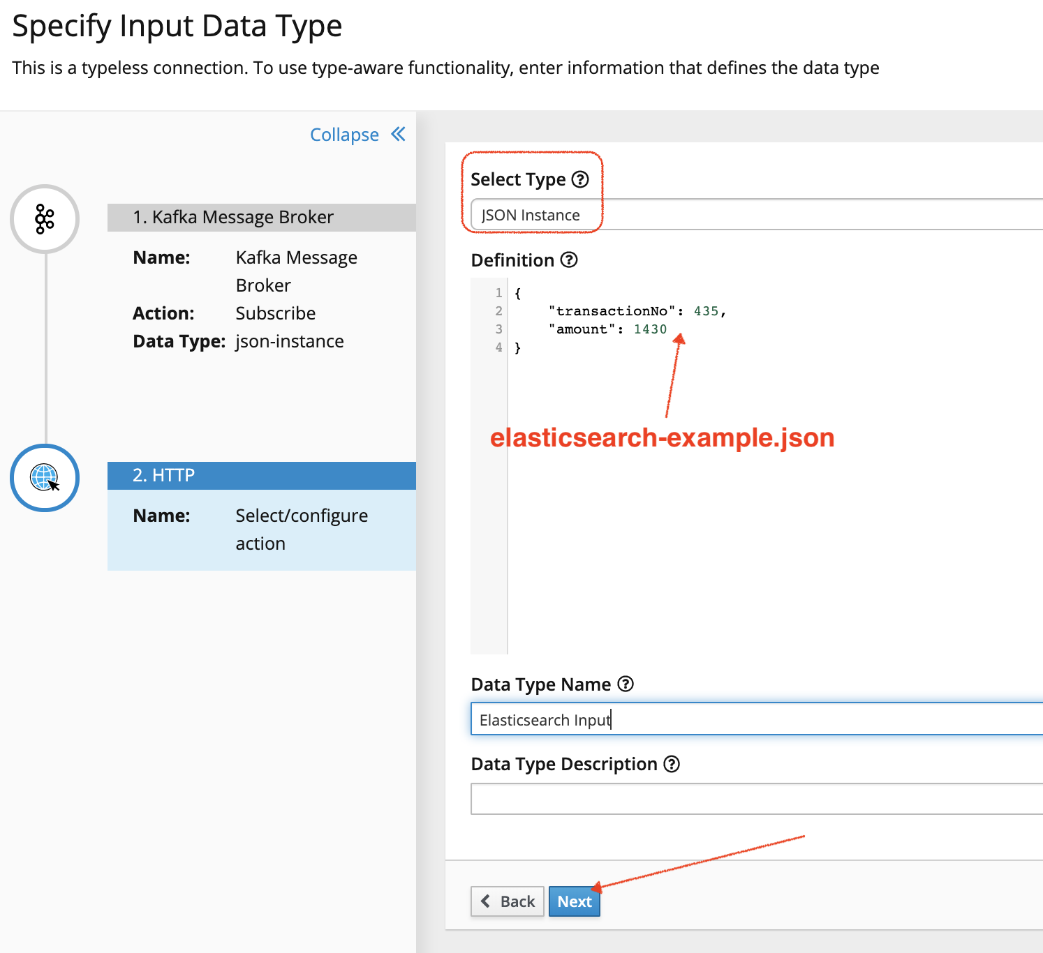 syndesis http json instance