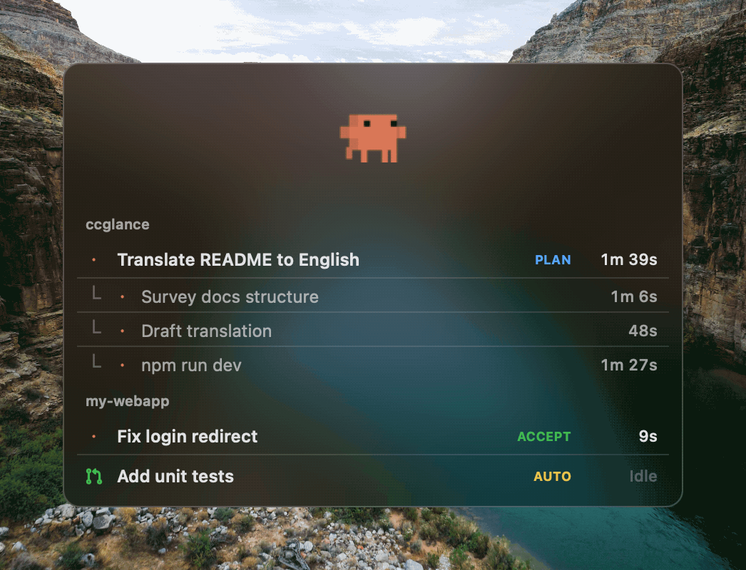 ccglance demo